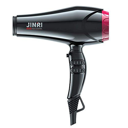 JINRI Hair Dryer Professional Blow Dryer Fast Dryer with Ceramic Ionic,Black (Normal Size)