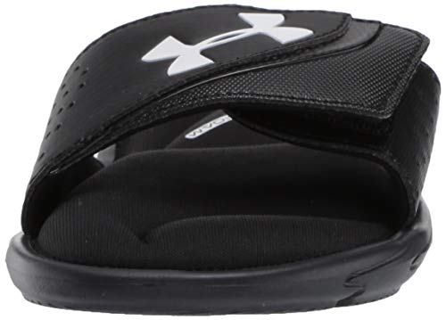 Under Armour Boys' Ignite VI Slide Sandal, Black (001)/Black, 3 M US Little Kid