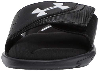 Under Armour Boys' Ignite VI Slide Sandal, Black (001)/Black, 3 M US Little Kid