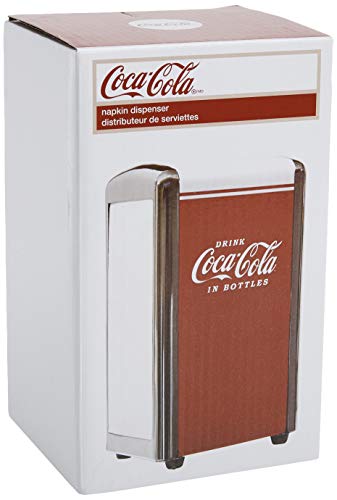 TableCraft Coca-Cola CC342 Drink Coca-Cola Napkin Dispenser,Red,Small