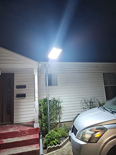 OKPRO Solar Street Lights Outdoor - 1000W Solar Parking Lot Lights, 7000K LED Solar Lights, Dusk to Dawn, Motion Sensor,IP66 Waterproof, Commercial Grade