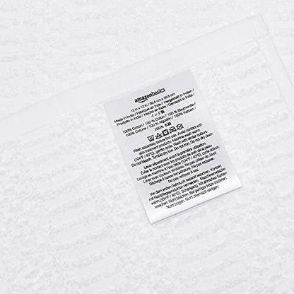 Amazon Basics 100% Cotton Kitchen Dish Cloths, 12 x 12-Inch, Absorbent Durable Ringspun Cloth - 8-Pack, White