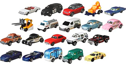 Matchbox Cars, 20-Pack of 1:64 Scale Die-Cast Toy Cars, Buses, Fire, Construction or Police Vehicles (Styles May Vary) [Amazon Exclusive]