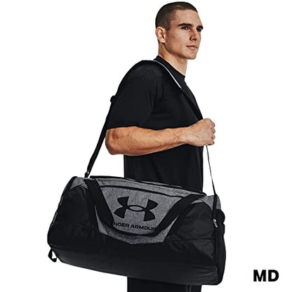 Under Armour unisex-adult Undeniable 5.0 Duffle , Pitch Gray Medium Heather (012)/Metallic Silver , Large