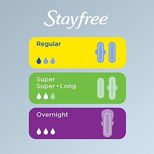Stayfree Stayfree Ultra Thin Pads, Overnight With Wings, 14 Count (Pack of 8)