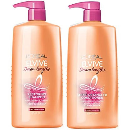 L’Oréal Paris Elvive Dream Lengths Shampoo and Conditioner Kit, Paraben Free, 1 kit
