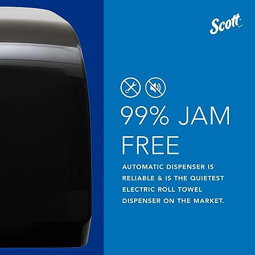 Scott Pro Automatic Hard Roll Paper Towel Dispenser System (34348), for Blue Core Scott Pro Roll Towels, Smoke/Black, 1 / Case