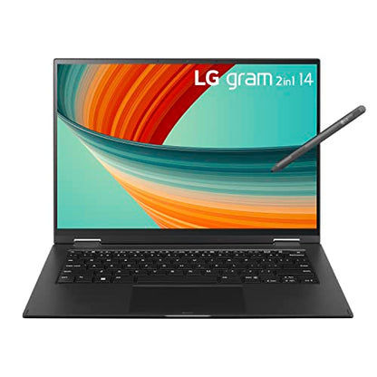 LG gram 14” 2in1 Lightweight Laptop, Intel 13th Gen Core i5 Evo Platform, Windows 11 Home, 16GB RAM, 512GB SSD, Black