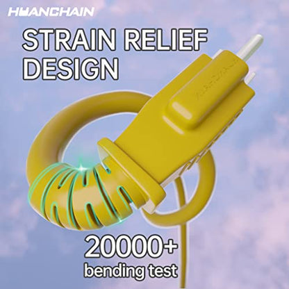 Outdoor Extension Cord 75 Foot Waterproof, 16/3 Gauge Flexible Cold-Resistant Appliance Extension Cord Outside, 10A 1250W 16AWG SJTW, 3 Prong Heavy Duty Electric Cord Yellow, ETL HUANCHAIN