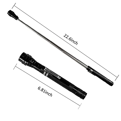 Magnetic Flashlight Pickup Tool Dad Gifts Stocking Stuffers for Men Cool Magnet Telescoping Gadgets with LED Gifts for Mens Husband Him Birthday Christmas Gifts