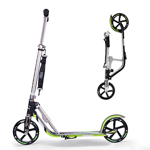 HUDORA Scooter for Kids 8 Years and Up & Teens 12 Years and Up, Adult Scooter with Big Wheels, Lightweight Durable All-Aluminum Frame Scooter