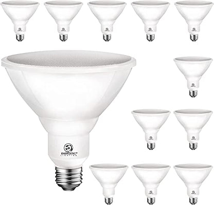 Energetic 1250LM Outdoor 12PK Par38 Led Flood Light Bulb, 5000K Daylight, 100W, Dimmable, CRI90, E26 Base, Waterproof Led Spotlight Bulb, UL Listed