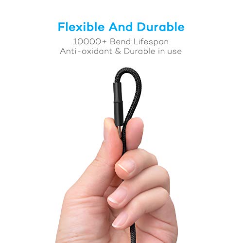 SEIPOG 4 in1 Multi Charger Cable Nylon Braided, 3A 4FT Universal Chargers for All Devices with Type-C/Micro USB Port, USB Charging Cable for All Cell Phones and More (Black, 2Pack)