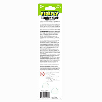 Firefly Light-Up Timer Kids Toothbrush with Suction Cup, Soft - 2 Count (Pack of 1), Assorted