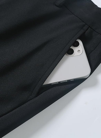 JMIERR Golf Pants for Men Stretch Slim Fit Joggers Flex Dress Pants Work Travel Chino Pants 2023 Fashion Trousers with Pockets,US 34(M),Black