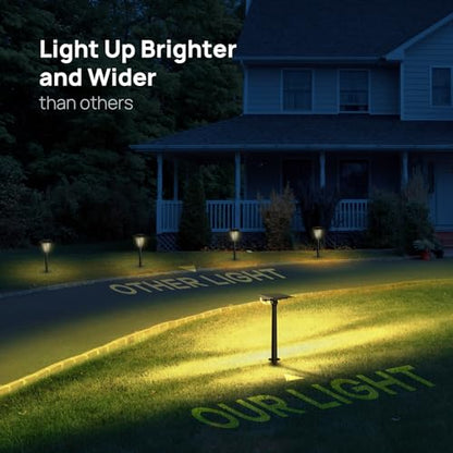 Consciot Solar Pathway Lights Outdoor 6 Pack, IP65 Solar Lights Outdoor Waterproof, Solar Garden Outdoor Solar Lights for Yard Path Walkway Driveway