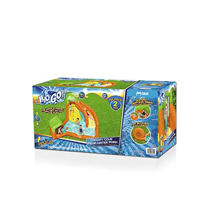 Bestway H2OGO! Canopy Cove Mega Outdoor Water Park | Features Water Slide, Shaded Canopy, Water Cannons, Climbing Wall | Great for Kids Ages +5