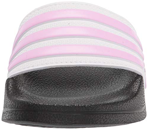 adidas Adilette Shower Slides Sandal, Cream White/Clear Lilac/White, 11 US Unisex Little Kid