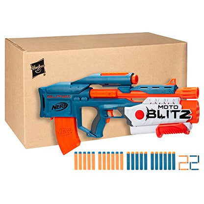NERF Elite 2.0 Motoblitz Blaster with Scope, Motorized 10-Dart Blasting, Airblitz 6 Darts, Outdoor Toys for 8 Year Old Boys & Girls
