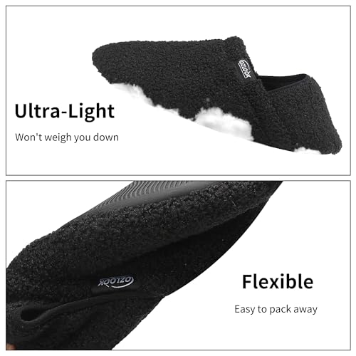 OZLOOK Slippers for Women Men, Mens Womens House Slippers, Fuzzy Slippers Memory Foam Warm Curly Fur Indoor