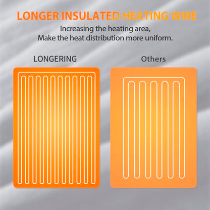 Longering Heated Blanket Throw Electric Blanket: 50"x60" Heating Blanket with 5 Fast Heating Levels 4 Hours Auto Off - Super Cozy Soft Faux Fur Sherpa Heated Blankets for Bed - ETL Certified（Grey）