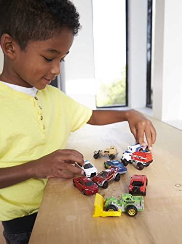 Matchbox Cars, 9-Pack Die-Cast 1:64 Scale Toy Cars, Construction or Garbage Trucks, Rescue Vehicles or Planes (Styles May Vary)