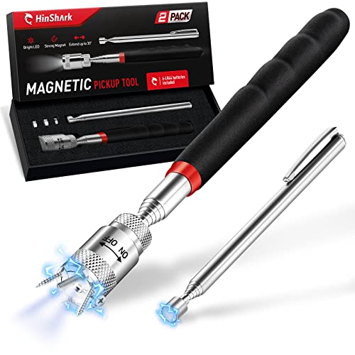 Stocking Stuffers for Men Adults, Gifts for Men, 2Pcs Magnetic Pickup Tools Cool Gadgets for Men, Christmas Gifts for Men, Dad, Him, Husband, Boyfriend, Unique Gifts for Men Who Have Everything