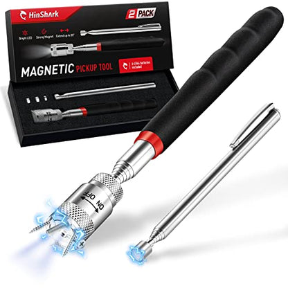 Stocking Stuffers for Men Adults, Gifts for Men, 2Pcs Magnetic Pickup Tools Cool Gadgets for Men, Christmas Gifts for Men, Dad, Him, Husband, Boyfriend, Unique Gifts for Men Who Have Everything