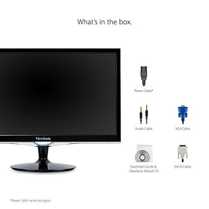 ViewSonic VX2452MH 24 Inch 2ms 60Hz 1080p Gaming Monitor with HDMI DVI and VGA inputs