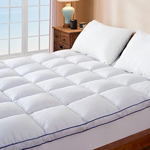 Hokway Twin Mattress Pad, Extra Thick Mattress Topper with 8-21" Deep Pocket, 1000GSM Down Alternative Overfilled, Quilted Fitted Pillow Top Soft Cooling Mattress Protector