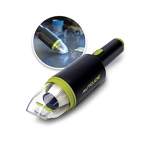 Auto Joe AJV1000 Handheld Cordless Vacuum Cleaner w Suction Power, for Home/RVs/Trucks Pets, HEPA Filtration and EZ Clear Collection Bin, USB Rapid Charging Block and Cable Included, Black