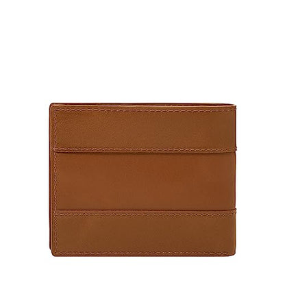 Fossil Men's Leather Bifold Wallet with Flip ID Window for Men