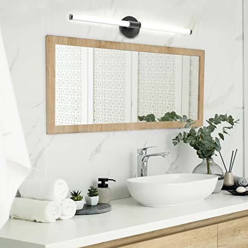 ADD 2 TO YOUR CART! Galental Bathroom Light Fixtures Wall Mount, 23inch Dimmable LED Vanity Light, 13W 6000K Modern 360°Wall Sconce, Black Linear Vanity Light Wall Light Bar for Bathrrom, Living Room Hallway