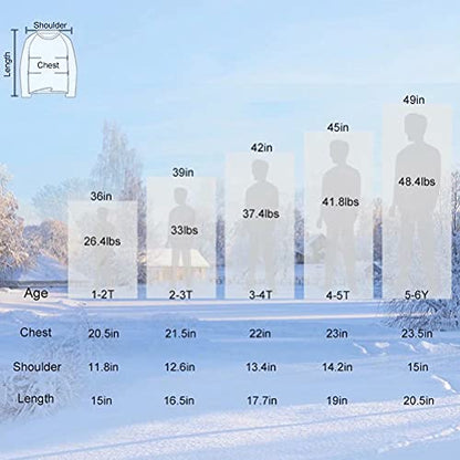 AMIYAN Toddler Boys Girls Down Jacket Hooded Thickened Warm Winter Snowsuit Coat Outerwear(Blue, 1-2T)