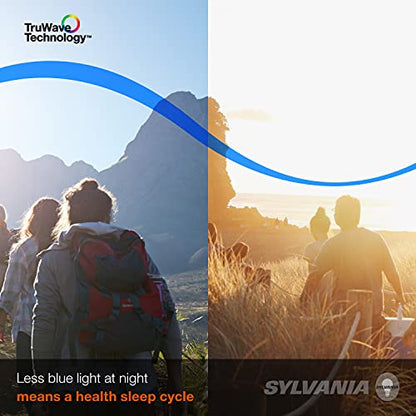 SYLVANIA LED TruWave Natural Series A19 Light Bulb, 60W Equivalent, Efficient 8W, Dimmable, 800 Lumens, Frosted, 5000K, Daylight - 6 Pack (40815)