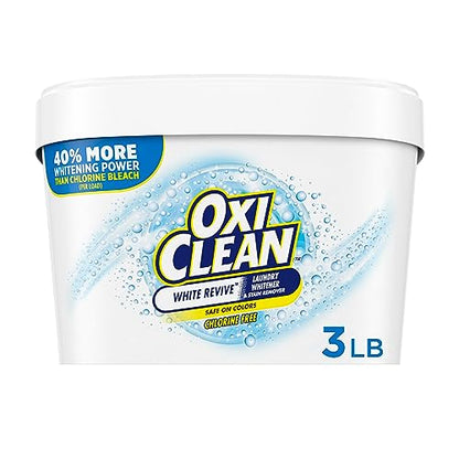 Add 3 To Your Cart! OxiClean White Revive Laundry Whitener and Stain Remover Powder, 3 lb