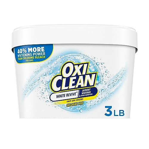 Add 3 To Your Cart! OxiClean White Revive Laundry Whitener and Stain Remover Powder, 3 lb