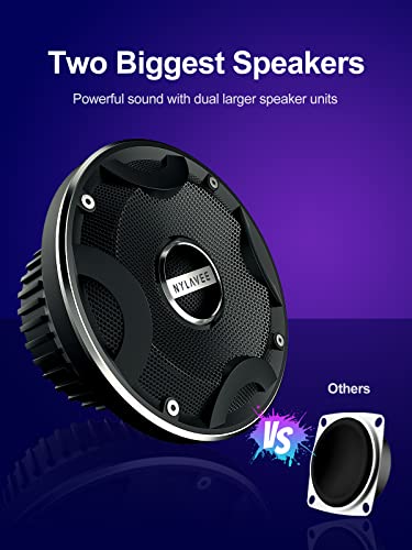 Nylavee Computer Speakers, PC Sound bar for Desktop, HiFi Stereo Soundbar, Large Speaker Drivers, 3.5mm Aux-in Connection, USB Powered Mini Speaker Soundbar for Desktop Monitor, PC, Laptop, Tablets