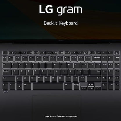 LG gram 16” Lightweight Laptop, Intel 13th Gen Core i7 Evo Platform, Windows 11 Home, 16GB RAM, 1TB SSD, Gray