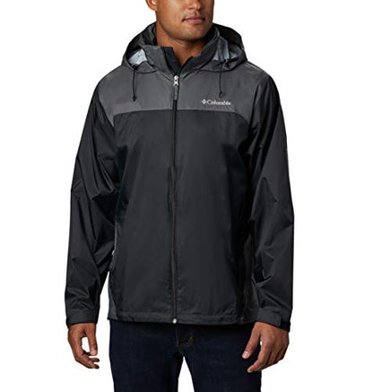 Columbia Men's Glennaker Lake Rain Jacket, Black/Grill, Small