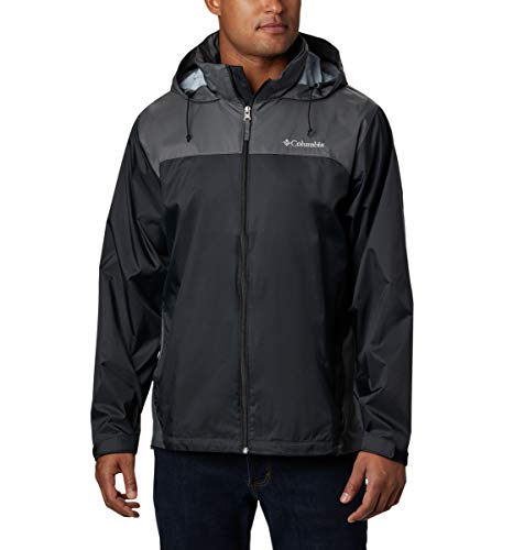 Columbia Men's Glennaker Lake Rain Jacket, Black/Grill, Small