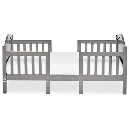 Dream On Me Portland 3 In 1 Convertible Toddler Bed in Steel Grey, Greenguard Gold Certified, JPMA Certified, Low To Floor Design, Non-Toxic Finish, Pinewood