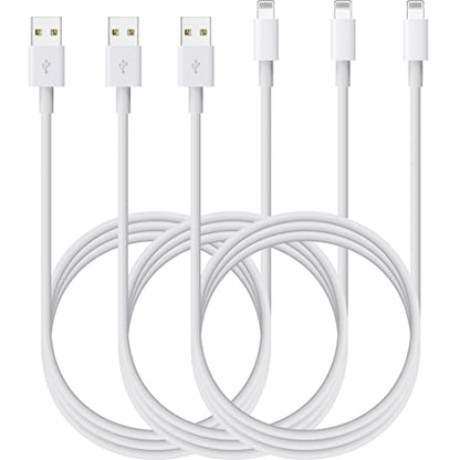 Apple USB Lightning Cable 3Pack 3FT Apple Charger Wire iPhone Fast chaging Cable Apple MFi Certified for iPhone 14/13/12/11 Pro Max/XS MAX/XR/X/8/7/Plus/6S/6/SE/5S/iPad