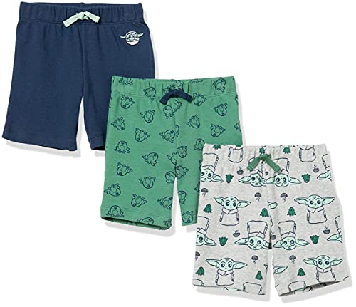 Amazon Essentials Disney | Star Wars Unisex Babies' Shorts, Pack of 3, Star Wars The Child, Preemie