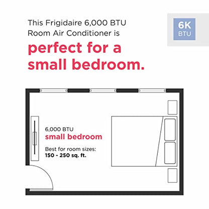 Frigidaire FHWC064WB1 Window Air Conditioner, 6000 BTU, White