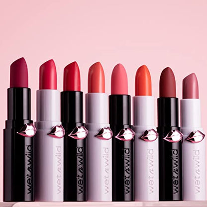 Lipstick By Wet n Wild Mega Last High-Shine Lipstick Lip Color Makeup, Orange Tanger-ring the Alarm