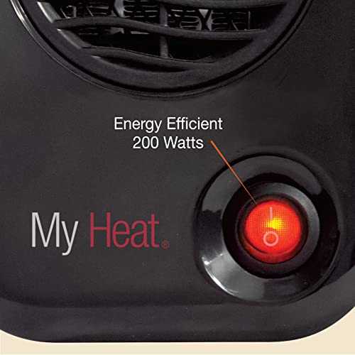 Lasko MyHeat Personal Mini Space Heater for Home with Single Speed, 6 Inches, Black, 200W, 100