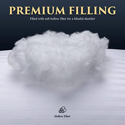 COZSINOOR Bed Pillows for Sleeping Queen Size Set of 2, Hotel Quality Cooling Down Alternative Microfiber Filled for Back Stomach Side Sleepers for Adults Neck Support Pillow Breathable Skin-Friendly