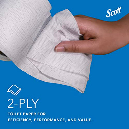 Scott® Professional Standard Roll Toilet Paper (04460), with Elevated Design, 2-Ply, White, Individually wrapped, (550 Sheets/Roll, 80 Rolls/Case, 44,000 Sheets/Case)