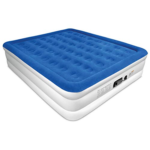 SoundAsleep Dream Series Luxury Air Mattress with ComfortCoil Technology & Built-in High Capacity Pump for Home & Camping- Double Height, Adjustable, Inflatable Blow Up, Portable - King Size